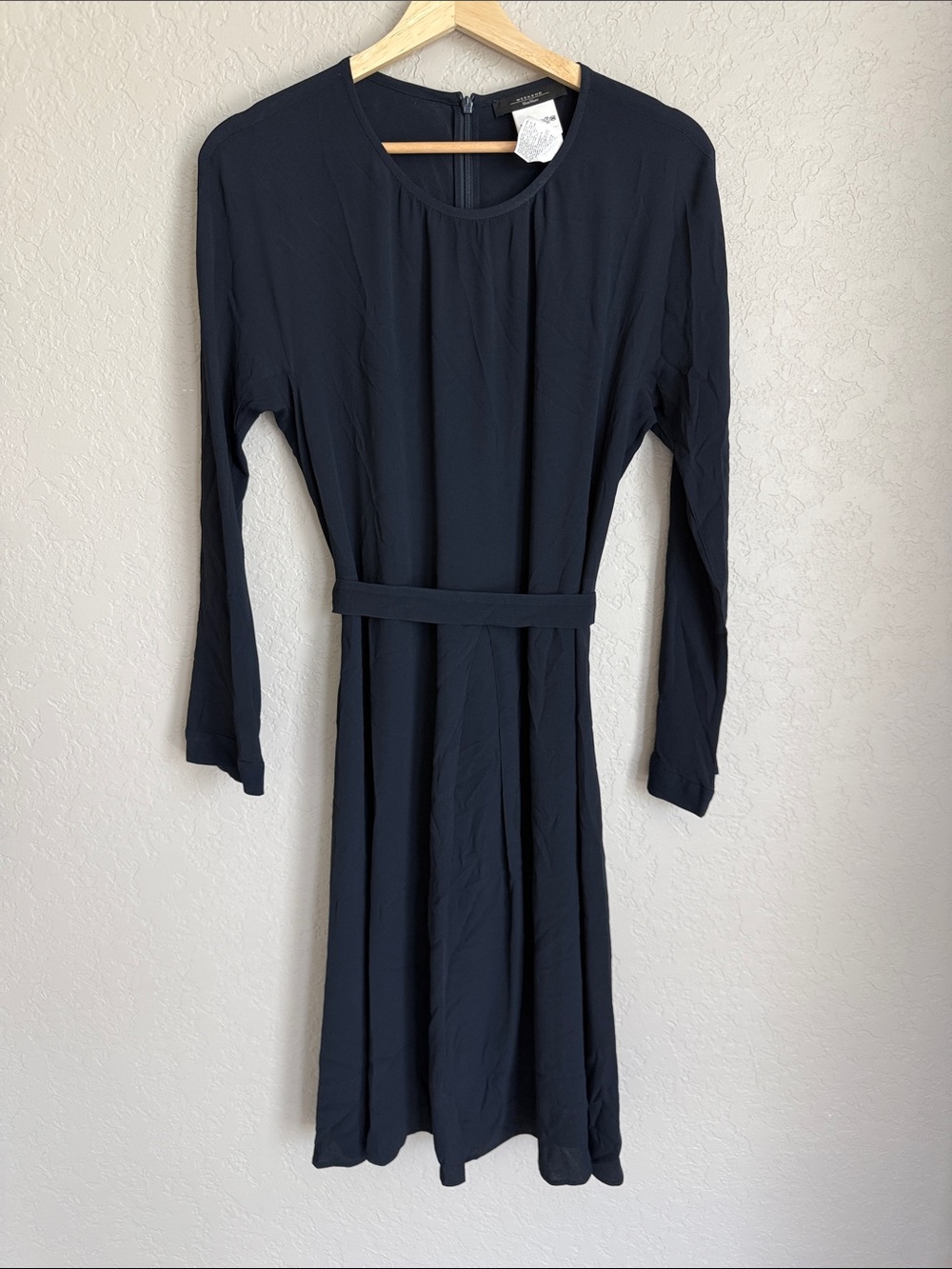 Weekend Max Mara Navy Silk A Line Dress 12